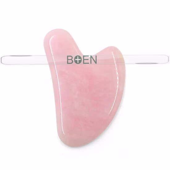Heart Shaped Gua Sha Guasha Board Rose Quartz Pink Jade Stone Scraping Massage Tool Gua Sha Board