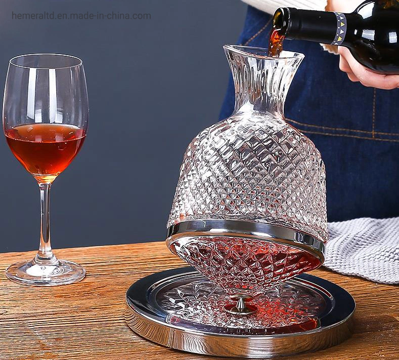 1500ml Hot Sale Fashioned Crystal Glass Pitcher Wine Decanter Set with Gift Boxes