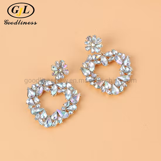 Nail Art Love Diamond Crystal Symphony Shaped Diamond Champagne Peach Heart Bottom Diamond Jewelry