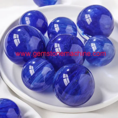 Synthetische hochwertige schöne blaue Schmelzquarz-Kugel-Kristallkugel zur Dekoration