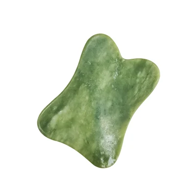 Natürliche Xiuyan-Jade-Gesichts-Guasha-Schabewerkzeuge, dunkelgrünes Jade-Guasha-Brett